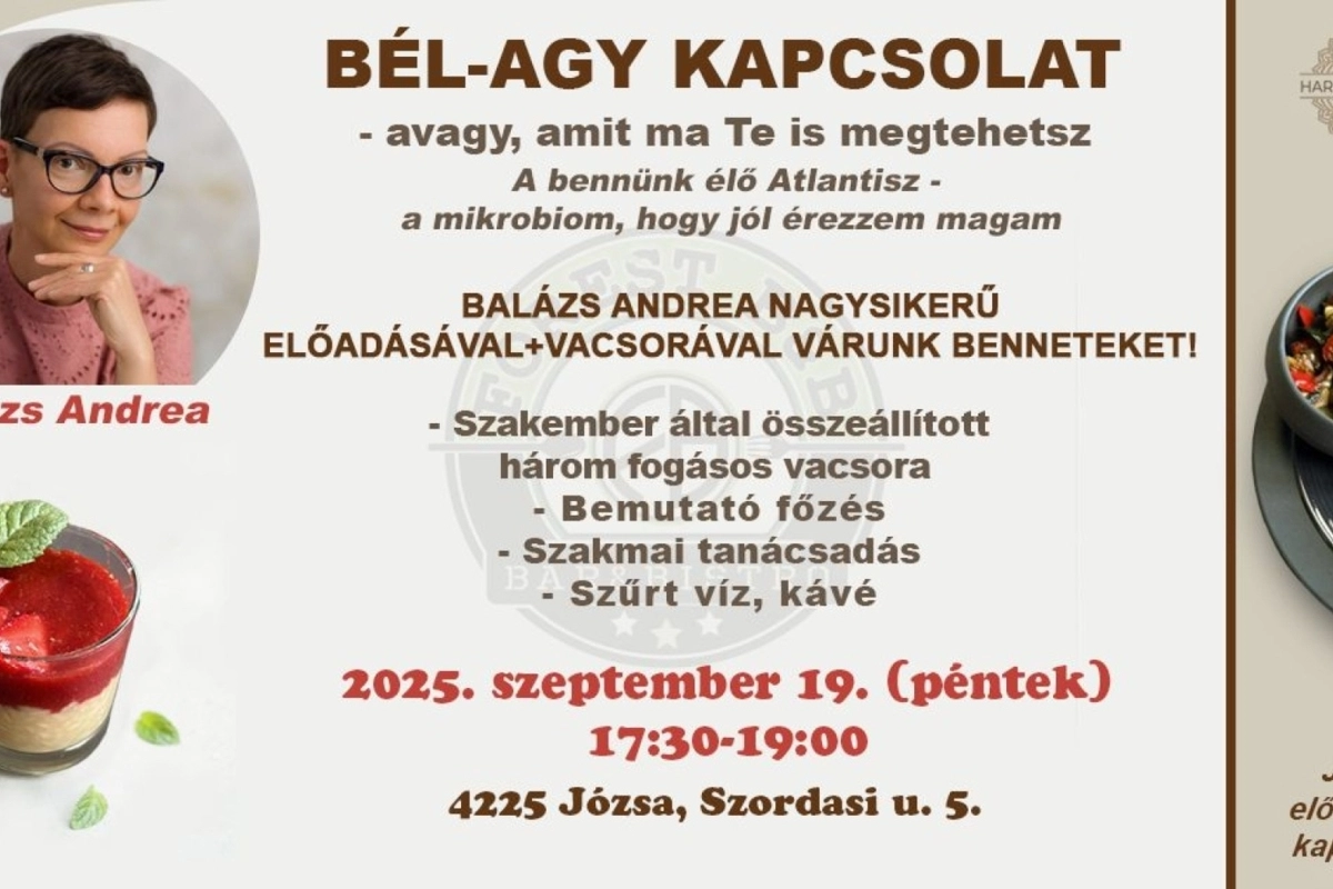 Bél-agy kapcsolat interaktív workshop Balázs Andrea