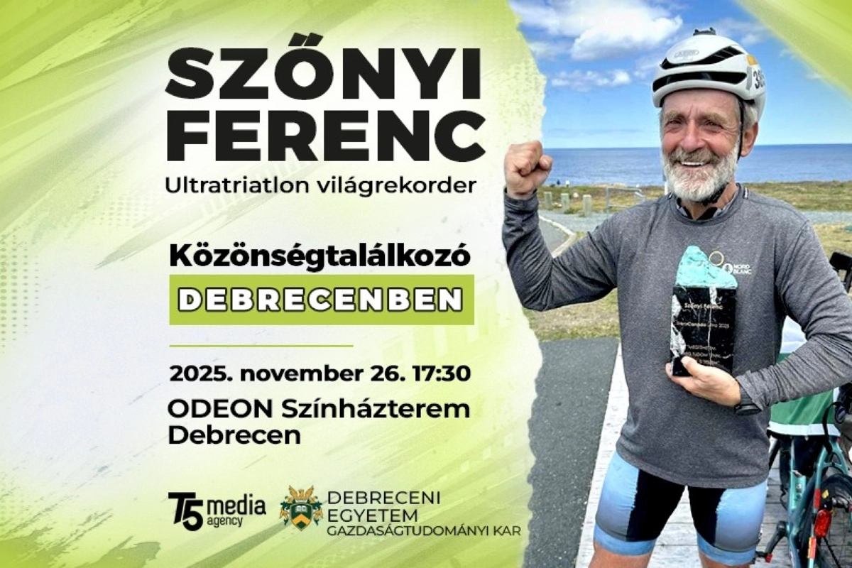 Szőnyi Ferenc ultratriatlon világrekorder Közönségtalálkozó Debrecenben